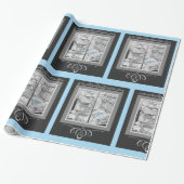 1930er Geschenke für Baby Store Window Black Blue Geschenkpapier (Ungerollt)