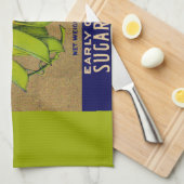 1930er Gold Bar zucker Erbsen kann etikettiert wer Geschirrtuch (Viertel Falte)