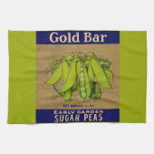 1930er Gold Bar zucker Erbsen kann etikettiert wer Geschirrtuch (Horizontal)