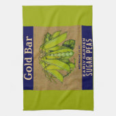 1930er Gold Bar zucker Erbsen kann etikettiert wer Geschirrtuch (Vertikal)