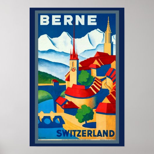 1930er Jahre Berne Schweiz Reisen Poster Beautiful (Vorne)