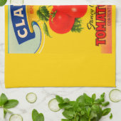 1930er Jahre Etikett für Tomatenmark Geschirrtuch (Gefaltet)