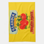 1930er Jahre Etikett für Tomatenmark Geschirrtuch (Vertikal)