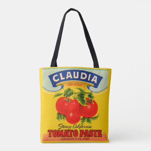 1930er Jahre Etikett für Tomatenmark Tasche (Rückseite)