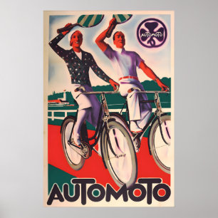 1930er Jahre Französisches Fahrrad-Werbeplakat Pos Poster