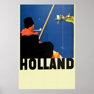 1930er Jahre „Holland“ Vintage Stil Old World Nied Poster
