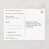 1930er Jahre Inspiriert Aussehen "R.S.V.P." Postka Postkarte (Rückseite)