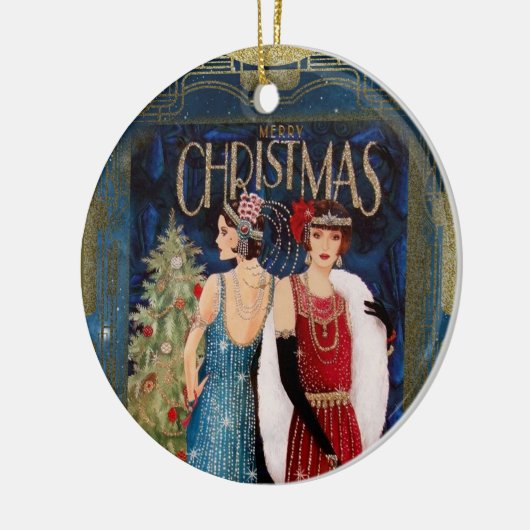 1930er Jahre Ladys Christmas Art Keramik Ornament (Links)