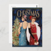 1930er Jahre Ladys Christmas Art Postkarte (Vorne/Hinten)