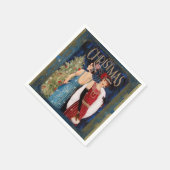 1930er Jahre Ladys Christmas Art Serviette (Ecke)