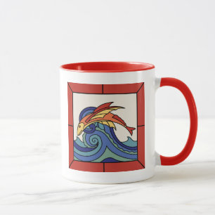 1930er Jahre Santa Catalina Island Fliegender Fisc Tasse