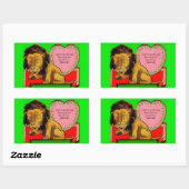 1930er Jahre Valentine Der Löwenanteil meiner Lieb Rechteckiger Aufkleber (Blatt)