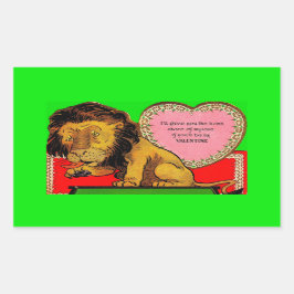 1930er Jahre Valentine Der Löwenanteil meiner Lieb Rechteckiger Aufkleber