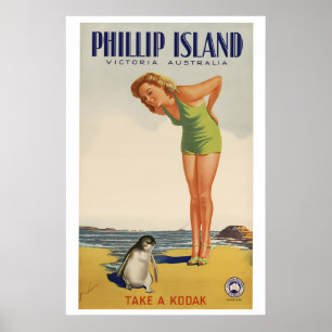 1930er Phillip Island Mit einer Kodak - Vintage St Poster