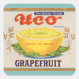 1930er Uco Marken-Grapefruit Etiketten Aufkleber