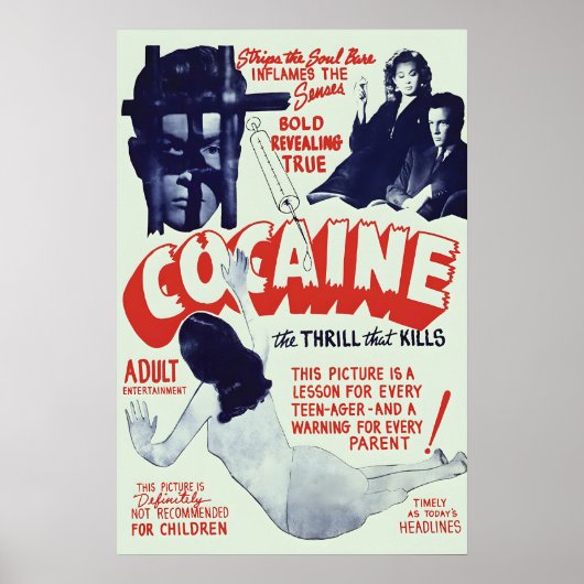 1930s anti drug poster - The thrill that (Vorne)