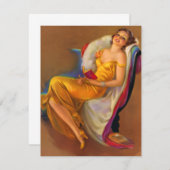1930s beauty print mitteilungskarte (Vorne/Hinten)