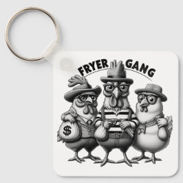 "1930s Chicken Robbers" Aluminum Keychain Schlüsselanhänger