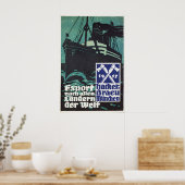 1930s German Beer Poster Hackerbräu München (Küche)