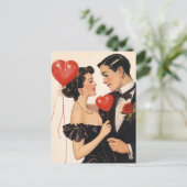 1930s Vintage Valentine Postcard – Romantic Art  Postkarte (Stehend Vorderseite)