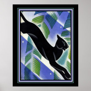 1931 Art Deco "Black Panther" Print 16x20 Poster
