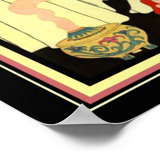 1931 Art-Deco "Dancer On Bühne" Print 16x20 Poster (Ecke)