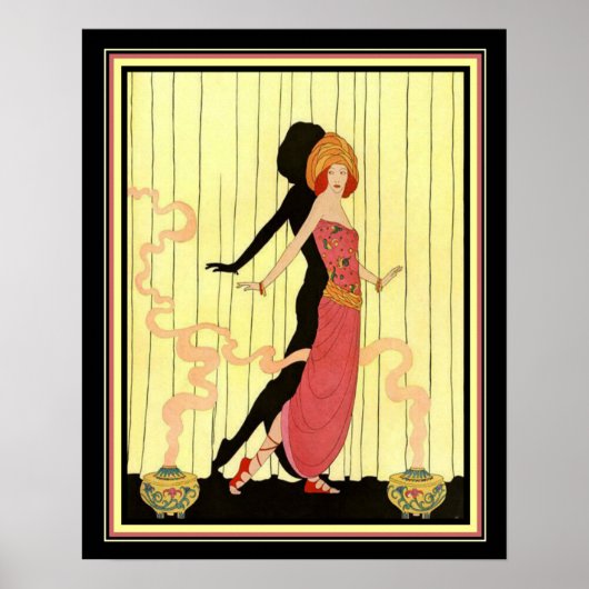 1931 Art-Deco "Dancer On Bühne" Print 16x20 Poster (Vorne)