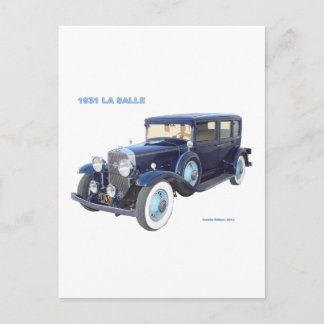 1931 CADILLAC LA SALLE POSTKARTE