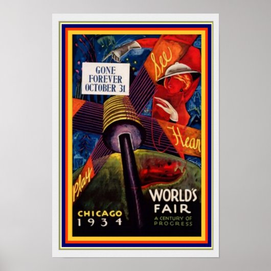 1931 Chicago World's Fair 13 x 19 Poster (Vorne)