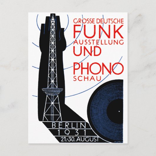 1931 Deutsche Radio- und MusikExpo Postkarte (Vorderseite)