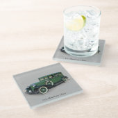 1931 Silverdome 4 Door Glas Untersetzer (Schrägansicht)