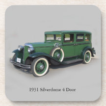 1931 Silverdome 4 Door Set von 6 Untersetzer