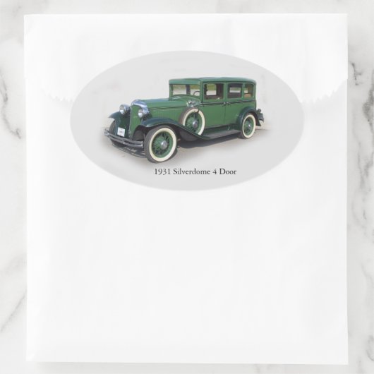 1931 Silverdome 4 Türaufkleber Ovaler Aufkleber (Tasche)