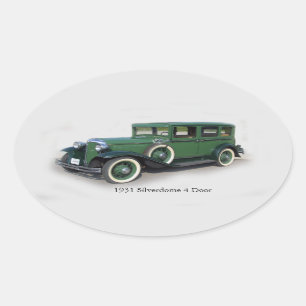 1931 Silverdome 4 Türaufkleber Ovaler Aufkleber