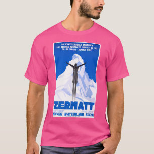 1931 Zermatt Schweiz Skireisepaket T-Shirt