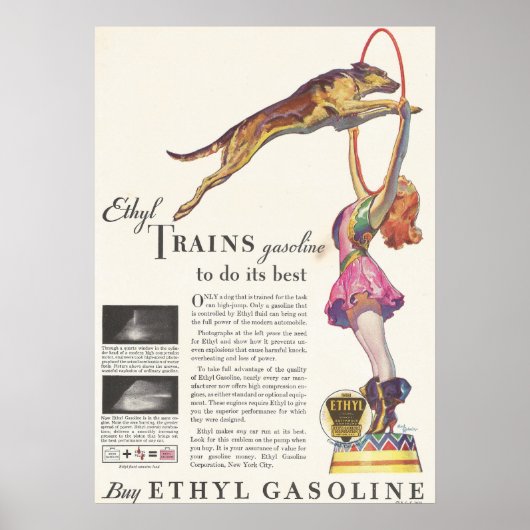 1932 Anzeige für Ethyl Gas Poster (Vorne)