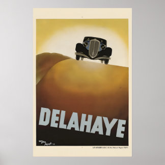 1932 Delahaye Französisches Automobilwerbeplakat Poster
