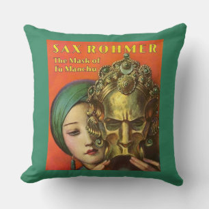 1932 Die Maske der Fu-Manchu-Abdeckung drucken Kissen