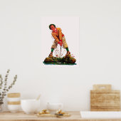 1932 Golf Illustration Print Poster (Küche)