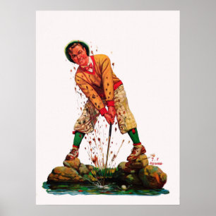 1932 Golf Illustration Print Poster