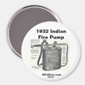 1932 Indischer Feuerpumpenmagnet Magnet (Vorderseite/Rückseite)