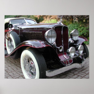 1932 kastanienbrauner Boattail Speedster Poster