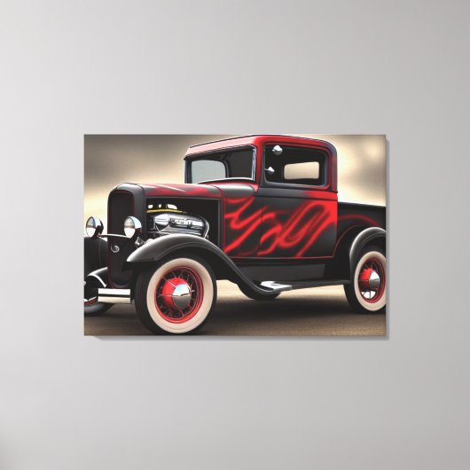 1932 Lieferwagen Truck Classic Car Canvas Print Leinwanddruck (Vorderseite)