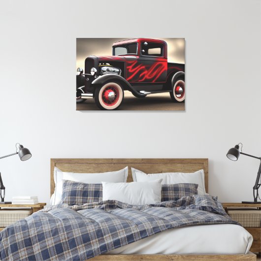 1932 Lieferwagen Truck Classic Car Canvas Print Leinwanddruck (Insitu (Schlafzimmer))