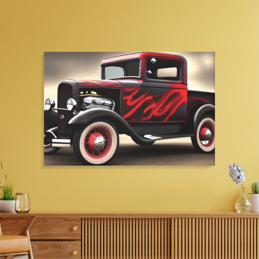 1932 Lieferwagen Truck Classic Car Canvas Print Leinwanddruck (Insitu (Wohnzimmer))