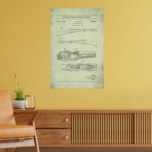 1932 US-Patent 1892141 - M1 Garand Rifle Poster