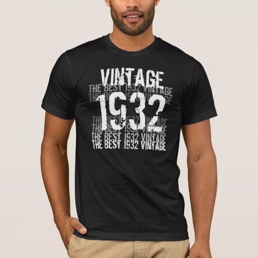 1932 Vintag - Geburtstag T-Shirt (Vorderseite)