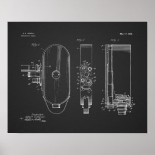 1932 Vintage Camera Patent Art Drawing Print Poster