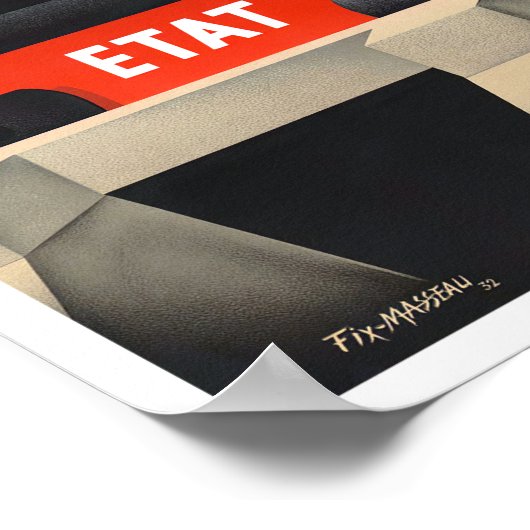 1932 Vintage Reise Exactitude train Poster (Ecke)