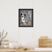 1933 Art Deco Le Sourire Poster 16 x 20 (Küche)